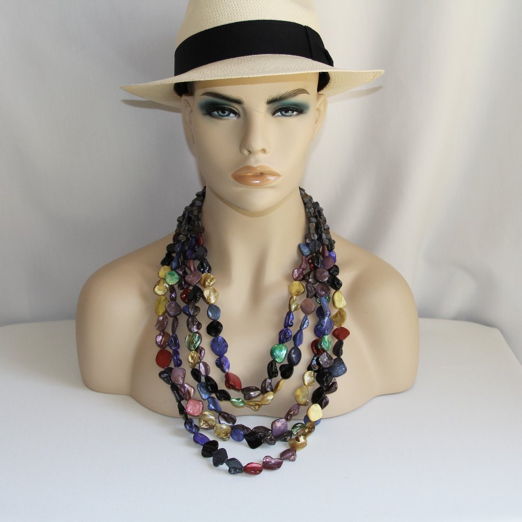 Vintage Barse Sterling Silver Mop Necklace 89$